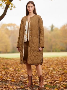 NWT Woolrich M Olive Quilted Jacket + Floral Vest Duo Limited Edition Gorpcore